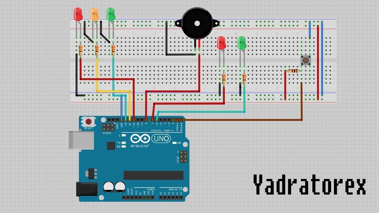 Arduino traffic light with ir sensor